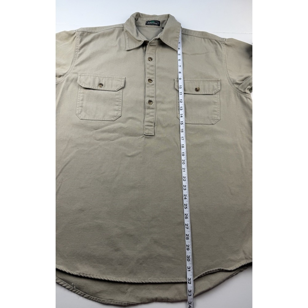 Arborwear USA Heavyweight Cotton Work Shirt XL Khaki Pullover Utility Gorpcore - Picture 6 of 6